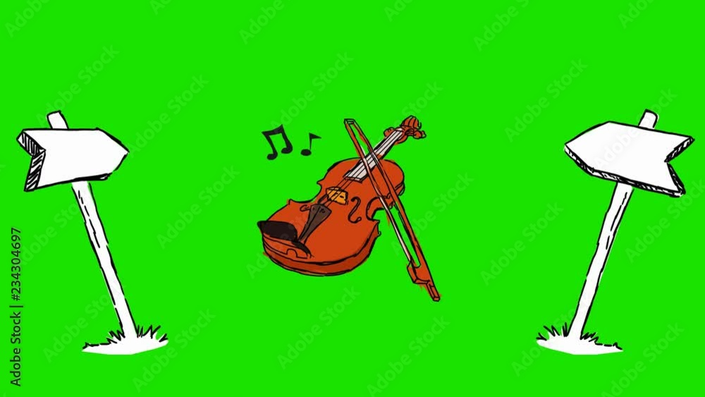 Violin - 2D hand drawn animation Violin - 2D hand drawn animation
