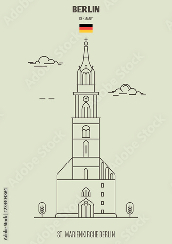 St. Marienkirche Berlin, Germany. Landmark icon