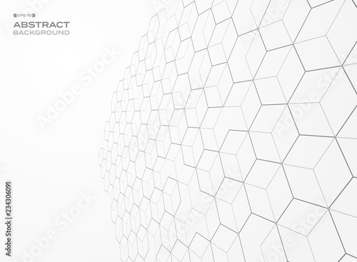 Abstract of pentagon pattern geometric perspective background.