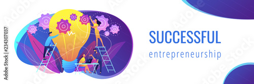Businessman working and flying like superhero with briefcase. Start up launch, start up venture and entrepreneurship concept on white background. Header or footer banner template with copy space.
