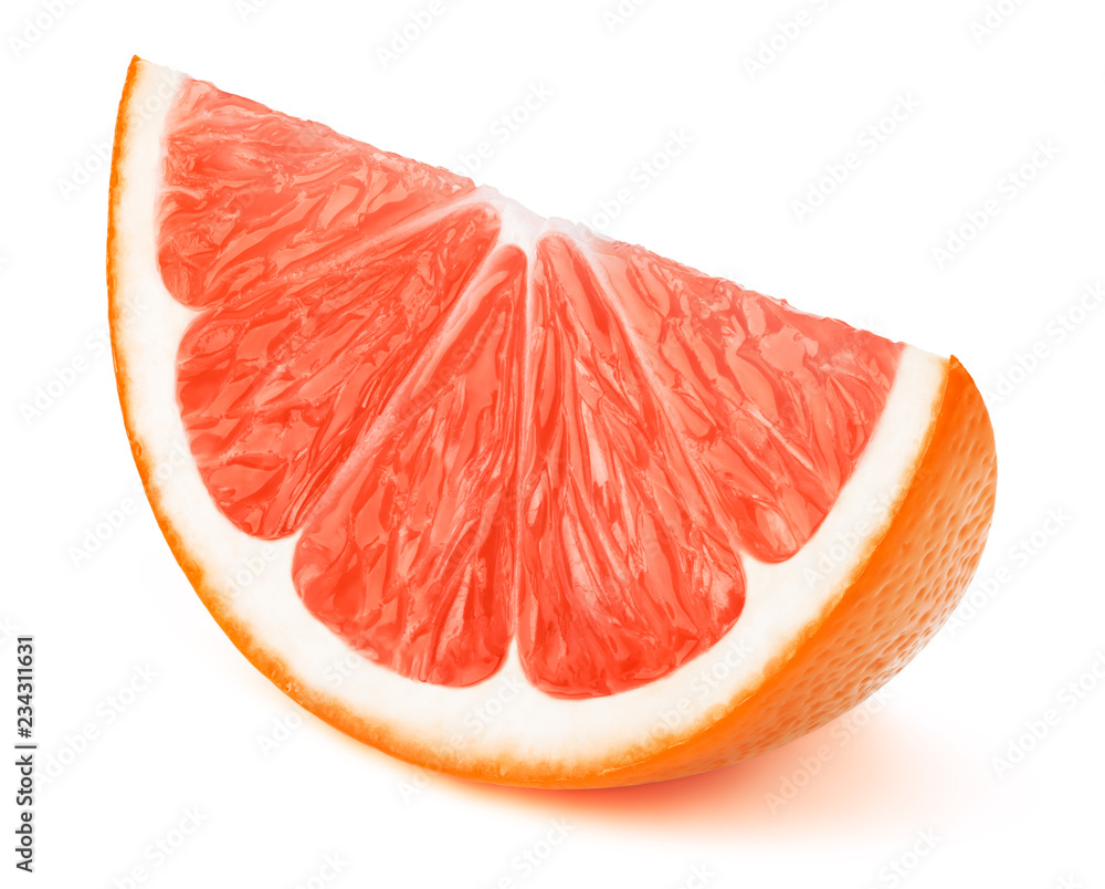 Grapefruit fruit slice isolated on the white background with clipping path. One of the best isolated grapefruits slices that you have seen. Grapefruit fruit slice isolated on the white background with clipping path. One of the best isolated grapefruits slices that you have seen.