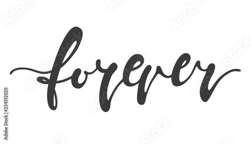 Forever hand drawn lettering element 