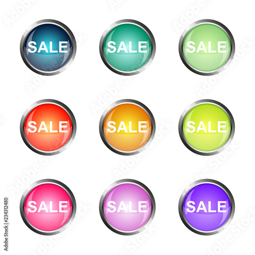 bunte Glas Buttons Set - SALE
