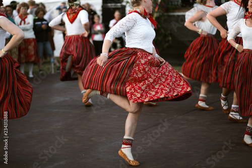 dancers in traditional costumes photo