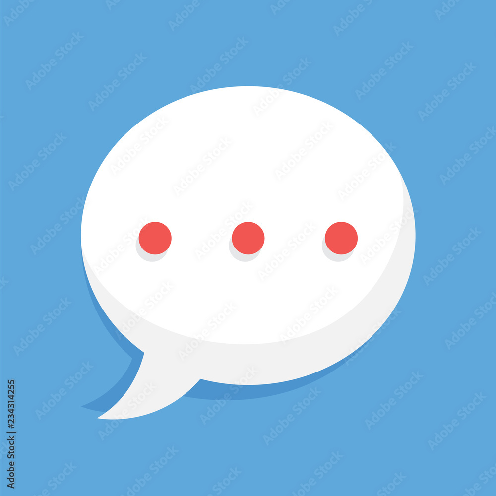 Rounded speech bubble from the online chat