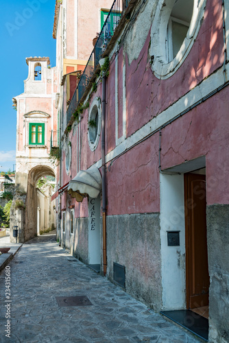 narrow street in Ravello, Amalfi Coast, Italy