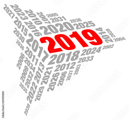2019 Cube Numbers Grey/Red