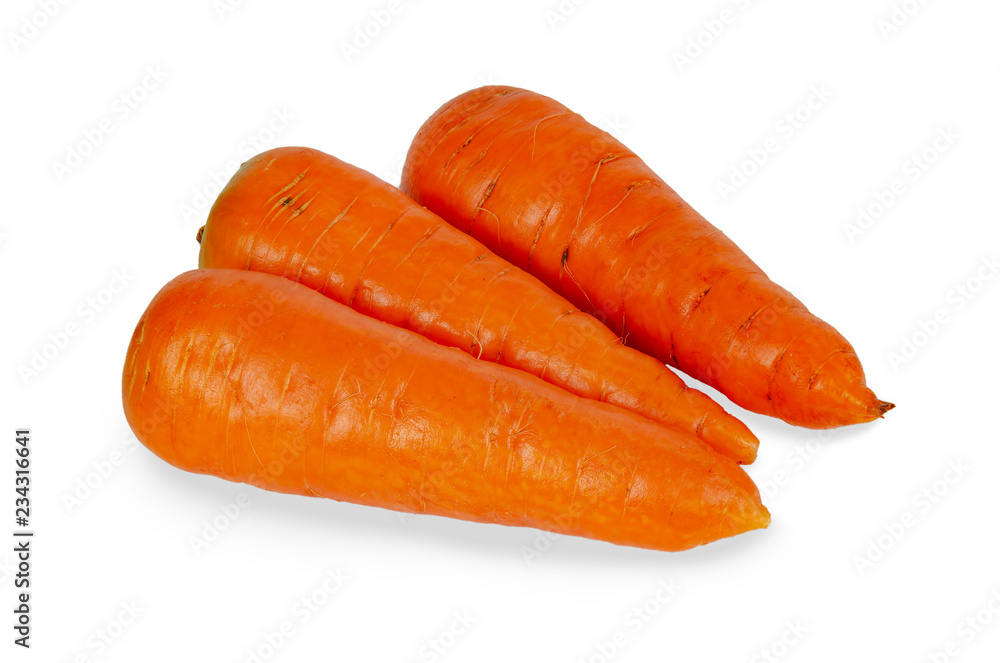 Fresh, big carrot, isolated on white background Fresh, big carrot, isolated on white background