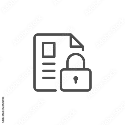 Document security line icon