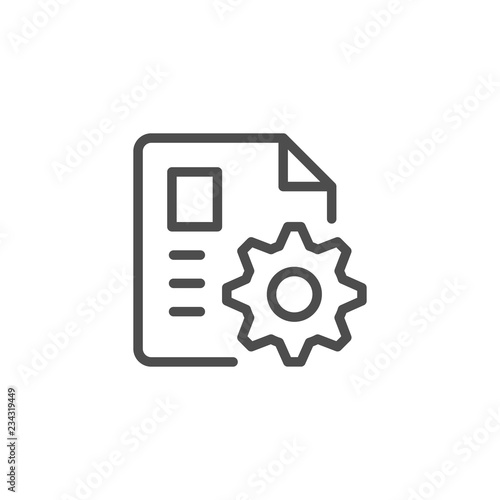 Document settings line icon
