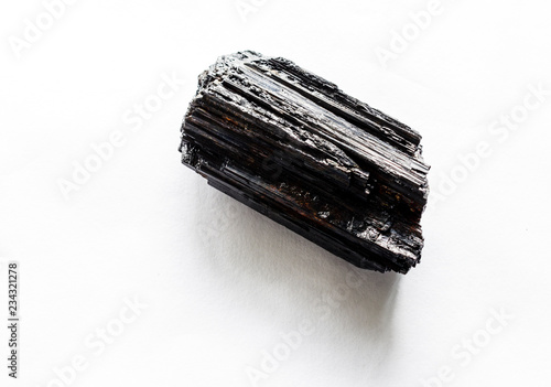 Photos close up on mineral mica, white background