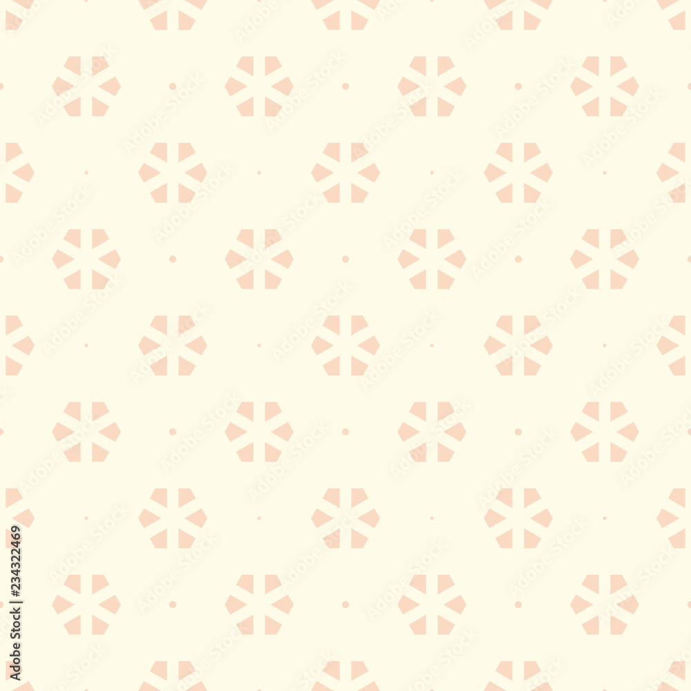 Geometric pattern in warm yellow colors. Hexagons and small circles. Geometric pattern in warm yellow colors. Hexagons and small circles.