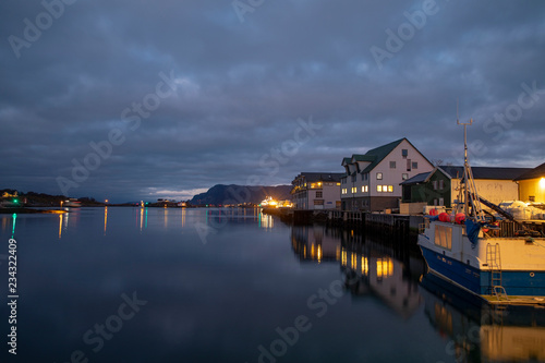 Evening in Brønnøysund harbor, Nordland county