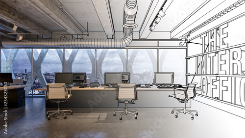 Design of office interior concept