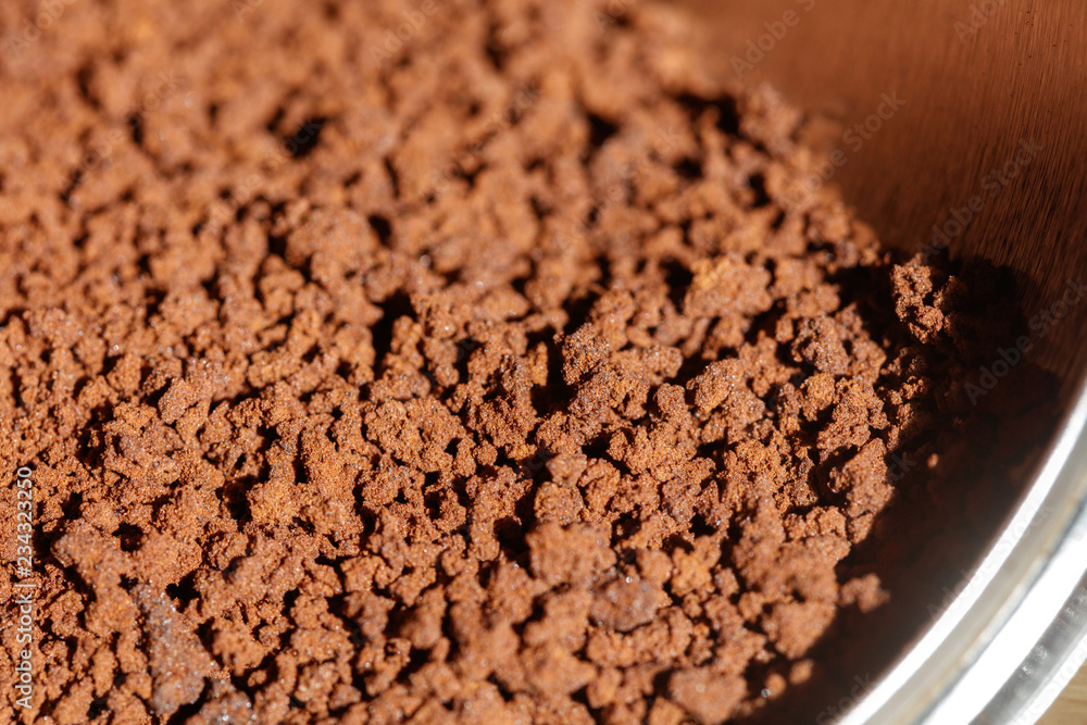 Brown instant coffee powder Brown instant coffee powder