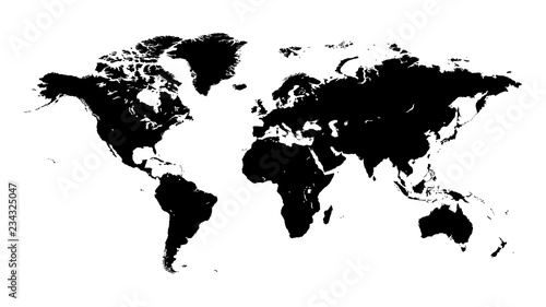 flat world map on a light background for interior, design, advertising, screen saver, wallpapers, covers, walls, printing