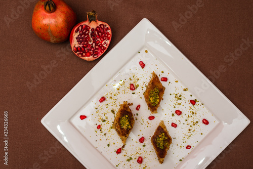 Namoura or Basbousa, a syrup soaked arabic semolina cake  photo