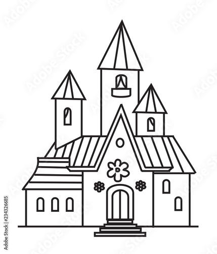 Замок с цветочками