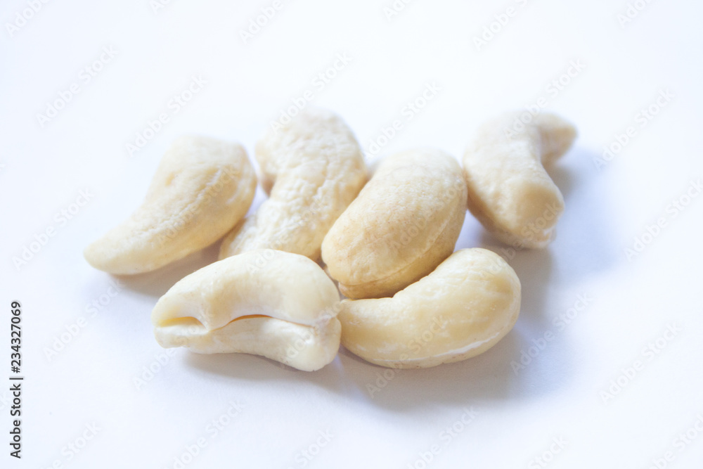 Cashews on the table, close-up