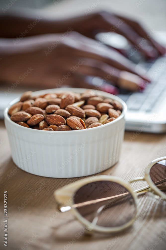 Bowl full of almonds Bowl full of almonds