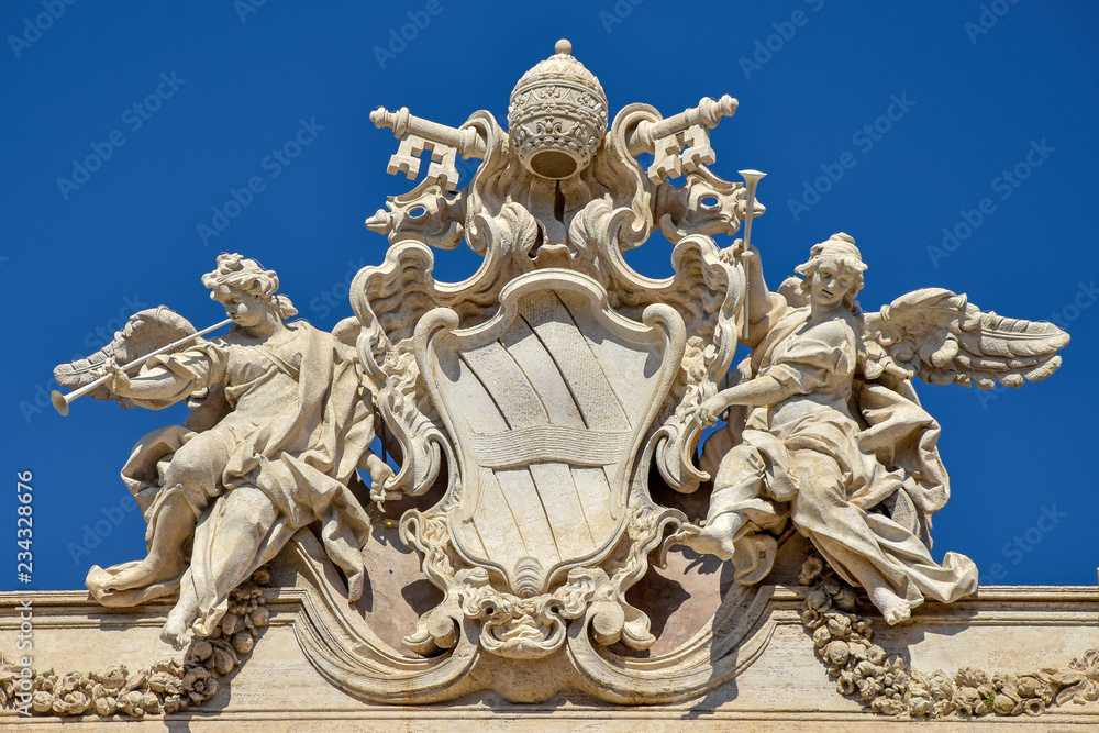 The Trevi Fountain is the largest and one of the most famous fountains in Rome, Italy. The Trevi Fountain is the largest and one of the most famous fountains in Rome, Italy.