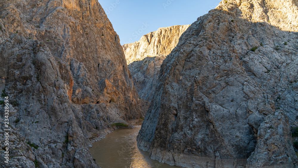 Landscape view of Dark Canyon in Town of Kemaliye or Egin in Erzincan,Turkey