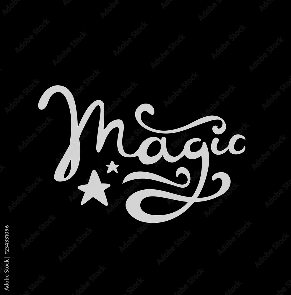 Fototapeta premium Magic lettering vector hand drawn