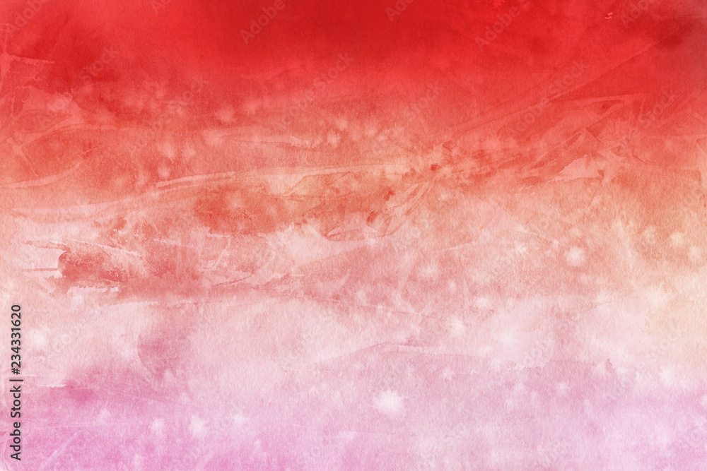 Fototapeta premium Autumn ink and watercolor textures on white paper background. Paint leaks and ombre effects. Hand painted abstract image.