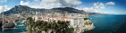 Drohnen Blick auf Monaco Hafen Fontvieille  photo