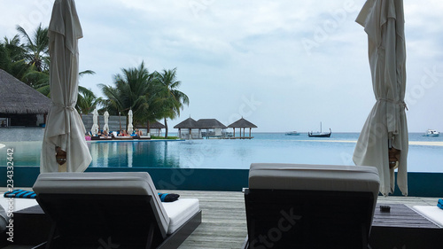 Infinity pool in Maldives