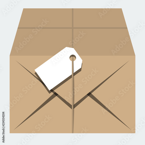 Vector isolated parcel in 'flat' style