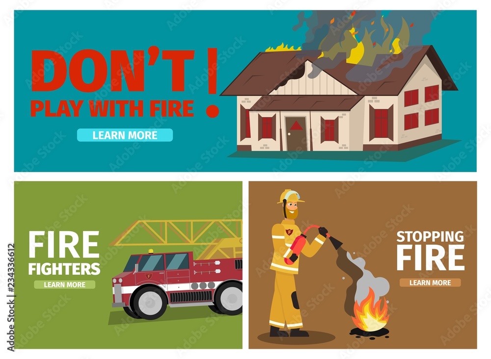 Vector Illustration Cartoon Fire Extinguishing Vector Illustration Cartoon Fire Extinguishing
