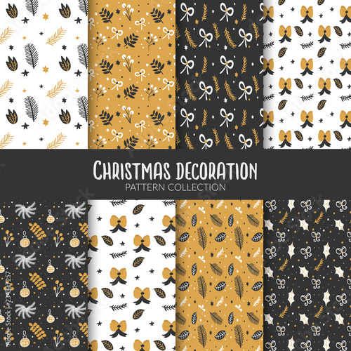 Christmas decoration pattern collection