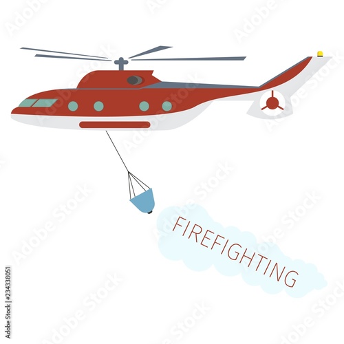 Concept image Firefighting Using Fire Helicopter