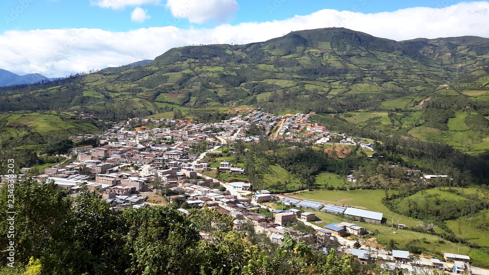 Fototapeta premium village in mountains (Huarmaca - Peru)