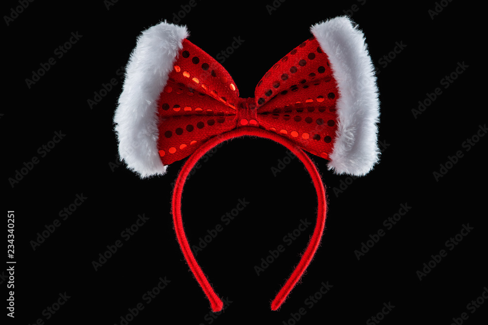 Ταπετσαρία Red ribbon over tiara in shape of minnie mouse ears isolated