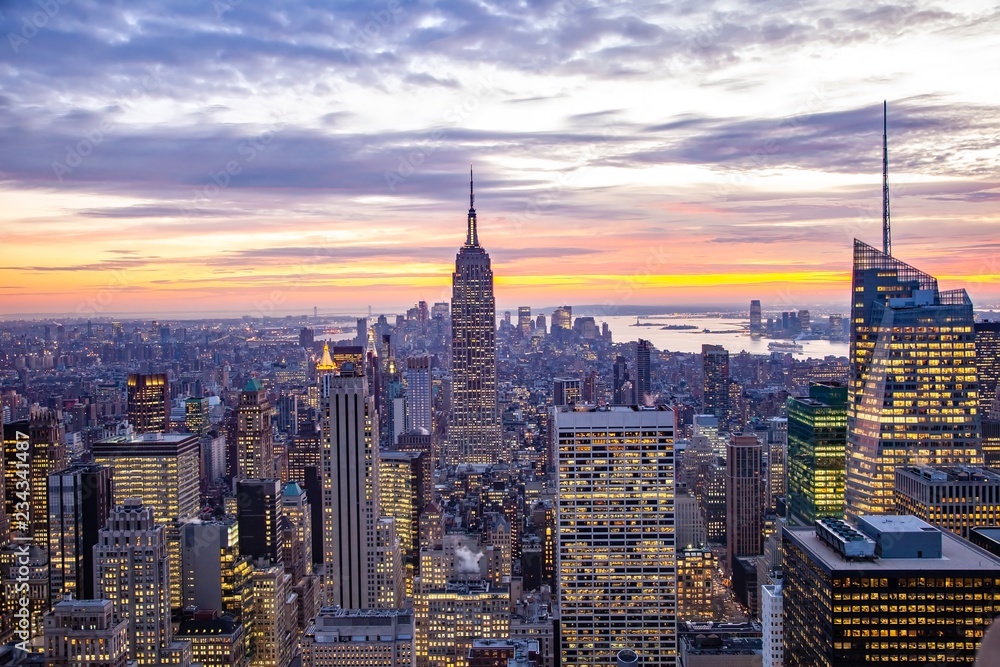 aerial view of manhattan