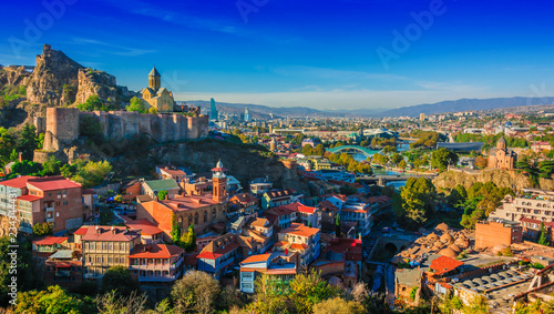 Panoramic view of Tbilisi, Georgia photo