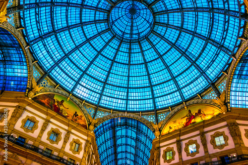 Galleria Vittorio Emanuele II in the center of Milan  Italy