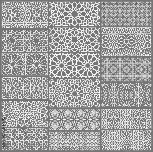 Islamic ornament vector , persian motiff . 3d ramadan islamic round pattern elements . Geometric circular ornamental arabic symbol vector EPS 10