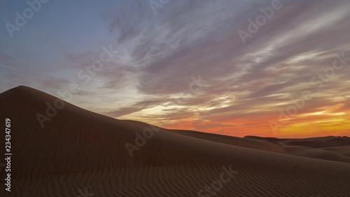 Stunning Desert sunset in the Empty Quarter