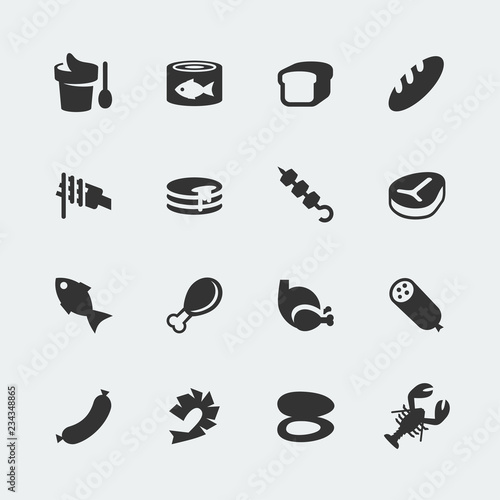 Vector food mini icons set #1