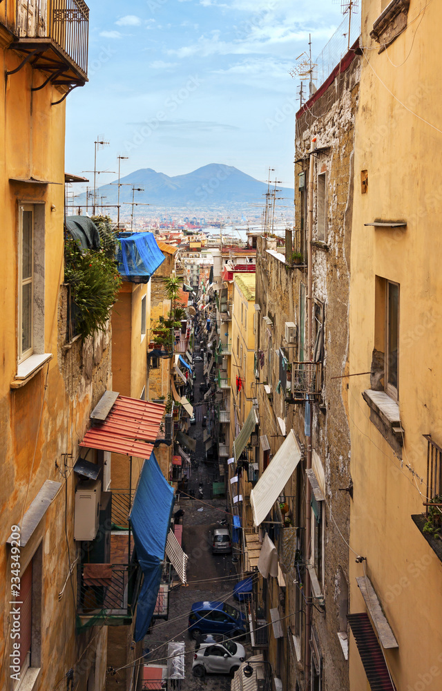 Naples and Vesuvius panoramic view, Napoli, Italy