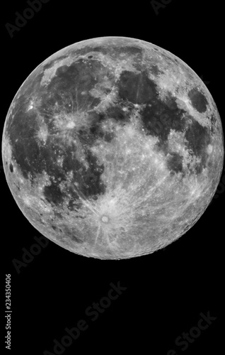 moon isolated on black background