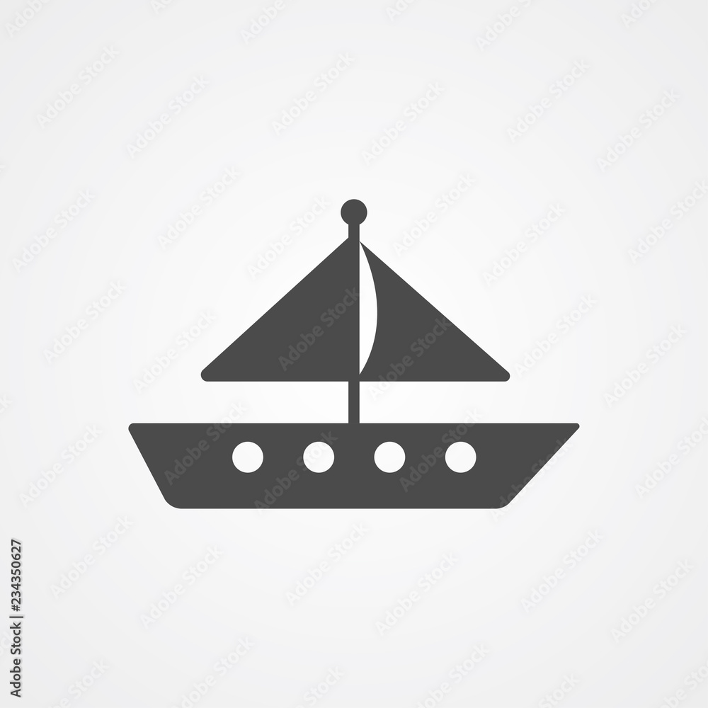 Sailboat vector icon sign symbol Sailboat vector icon sign symbol