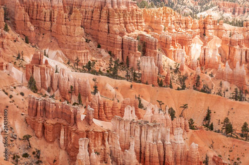 Amphitheater from Inspiration Point at dawn, Bryce Canyon National Park, Utah, United States of America. National Park at Navajo Loop Trail.