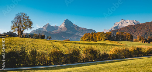 Beautiful alpine autumn view near Berchtesgaden-Bavaria-Germany