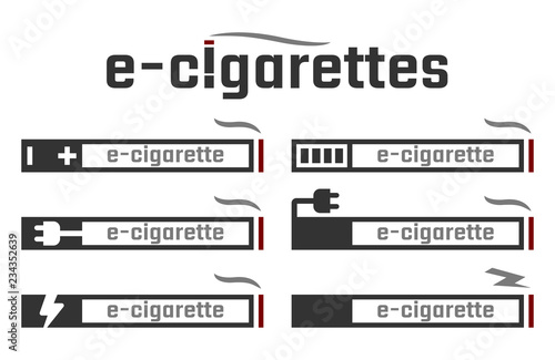 E-cigarettes related vector illustration concept