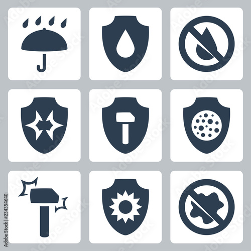Protection from external influence: waterproof, dirtproof, shockproof and etc.