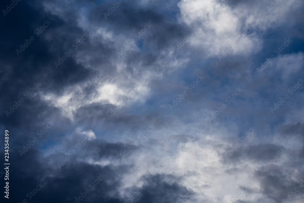 Cloudy Blue Sky Background.